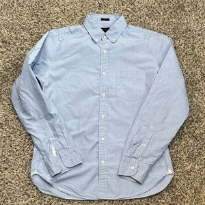 J. Crew Men’s Slim Fit Blue Oxford Button Up Shirt Size Medium